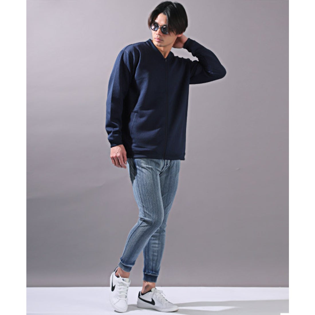 ラグスタイル LUXSTYLE スポンジエンボスZIPブルゾン/ブルゾン メンズ
