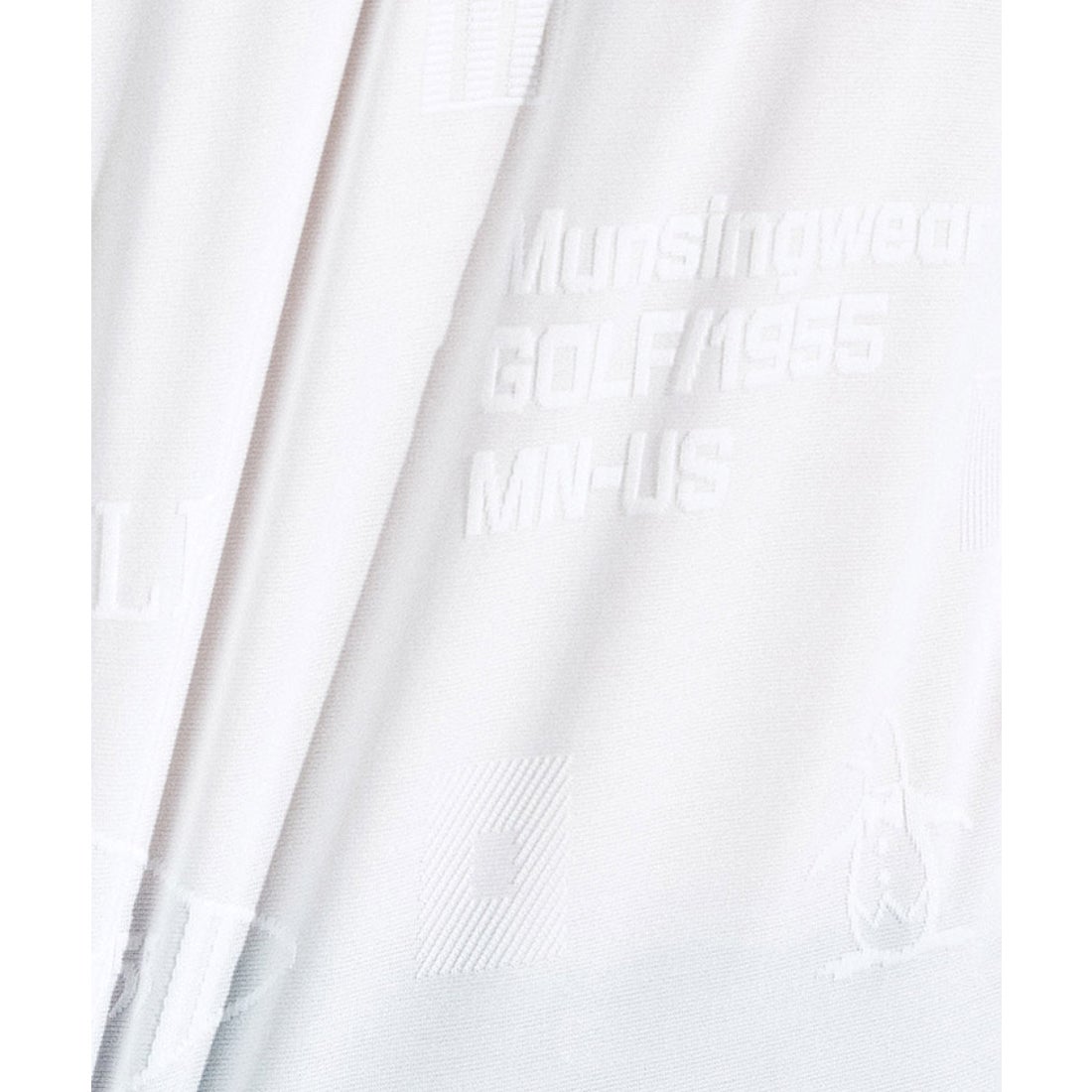 MUNSINGWEAR ストレッチリンクスジャガード長袖ポロシャツ -デサント