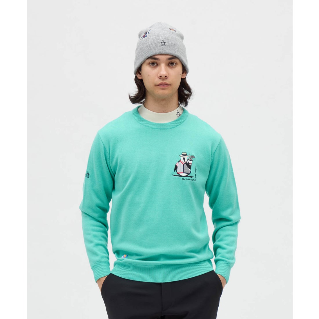 マンシングウェア MUNSINGWEAR アーカイブペンギンロゴ刺繍クルー