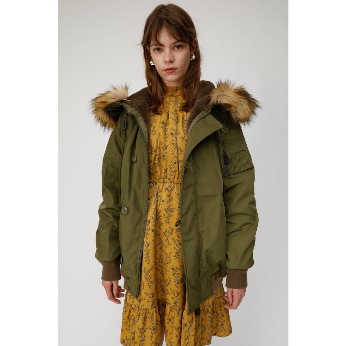 MOUSSY マウジー moussy OVERSIZED LONG N2B （カーキ） -靴