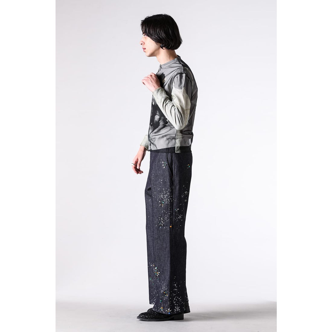 MASU BLURRED ANGEL CARDIGAN （WHITE） - Osaka / Kyoto, Ship
