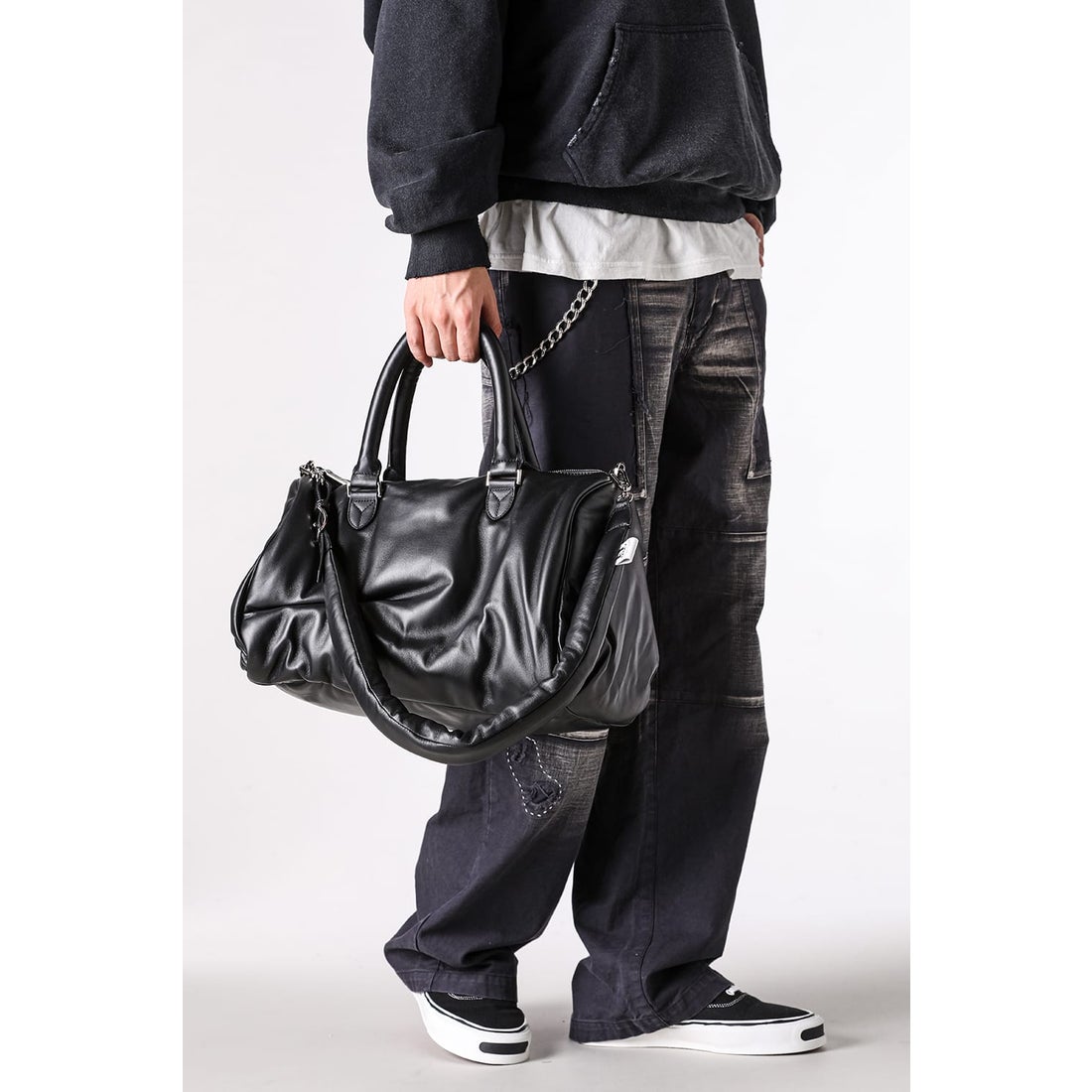 Maison MIHARA YASUHIRO Pucker / Puffer Boston Bag （Black） -FASCINATE