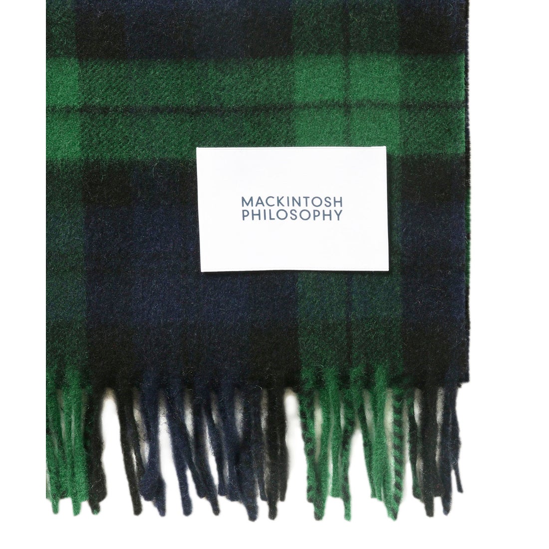 MACKINTOSH PHILOSOPHY カシミヤ100％紡毛厚手マフラー 35×175cm
