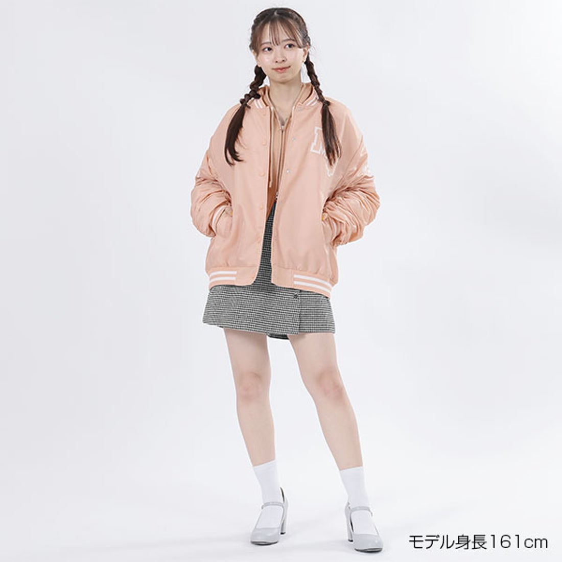 マリークワント MARY QUANT ナイロンスタジャン ブルゾン （ブラック