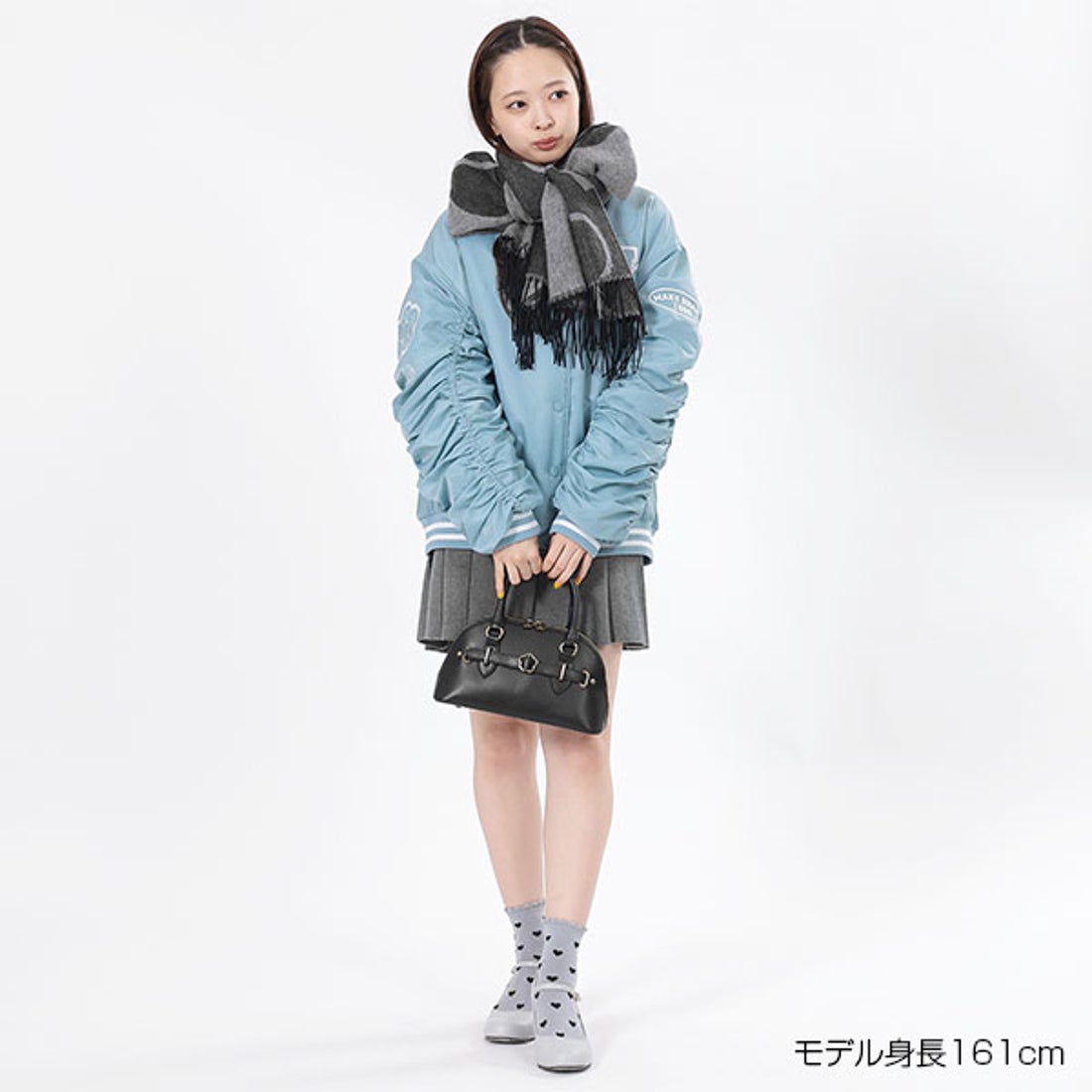 マリークワント MARY QUANT ナイロンスタジャン ブルゾン （ブラック
