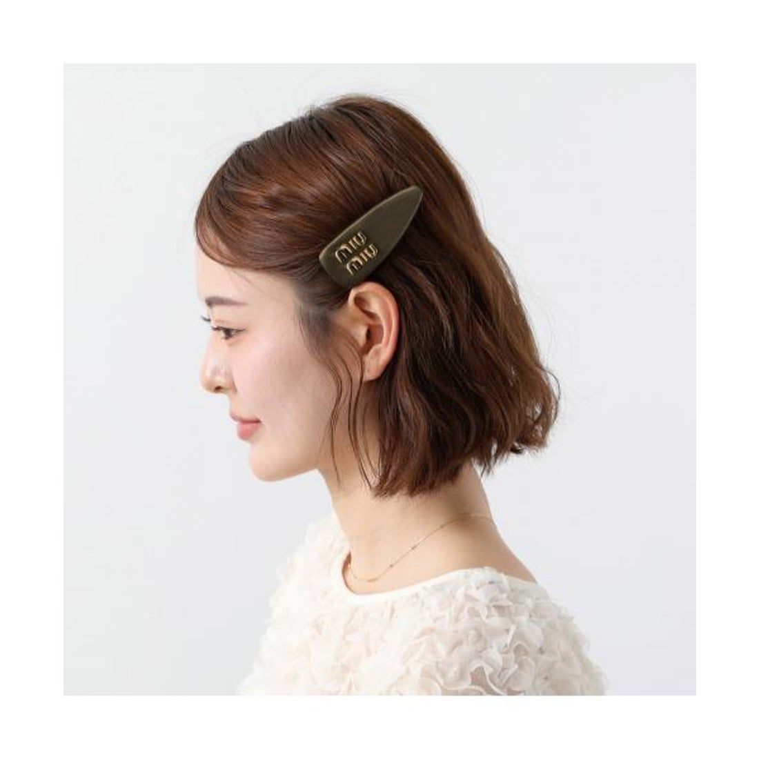 ミュウミュウ Miu Miu MIUMIU バレッタ 5IF092 049 サテン ヘア