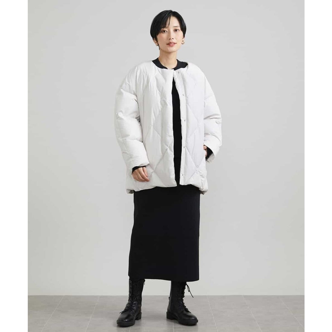 ミッシェルクラン MICHEL KLEIN [撥水素材]ダイヤモンドキルティング