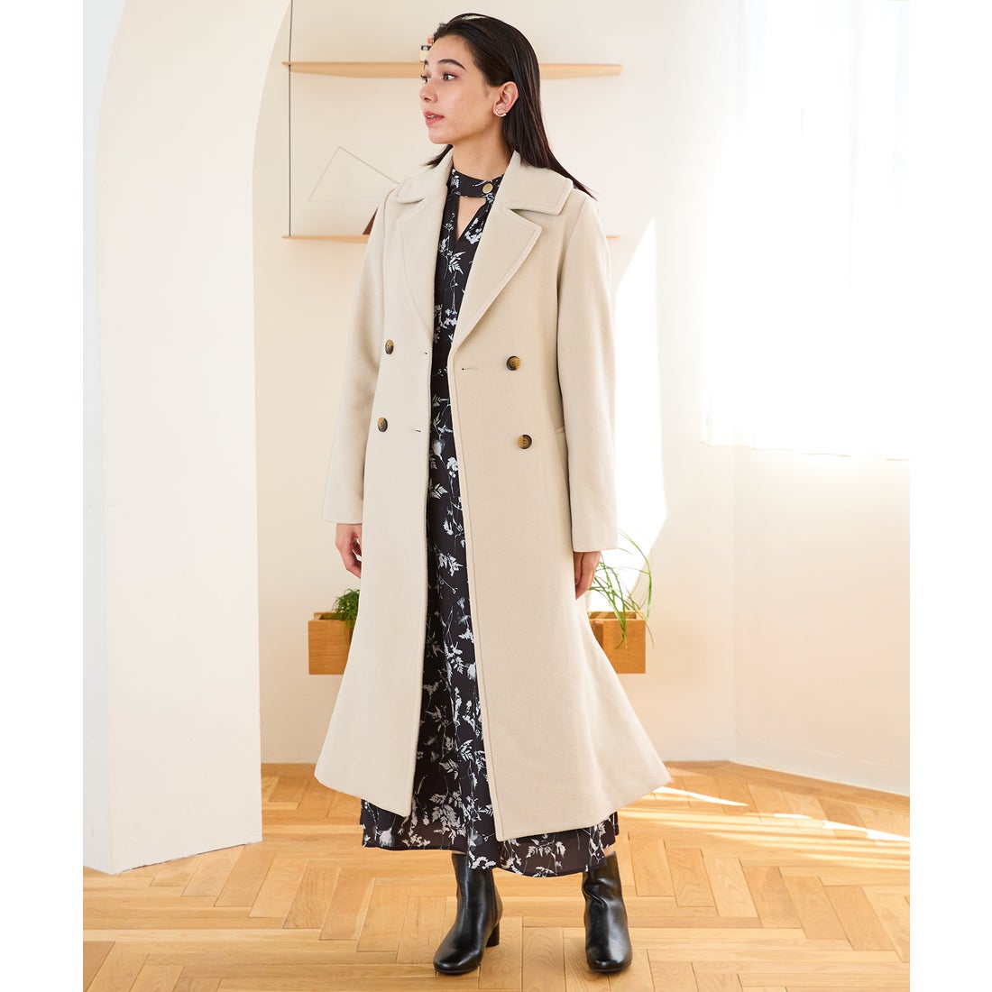 ミッシュマッシュ MISCH MASCH ダブルボタンコート/MO33C03 （BEIGE