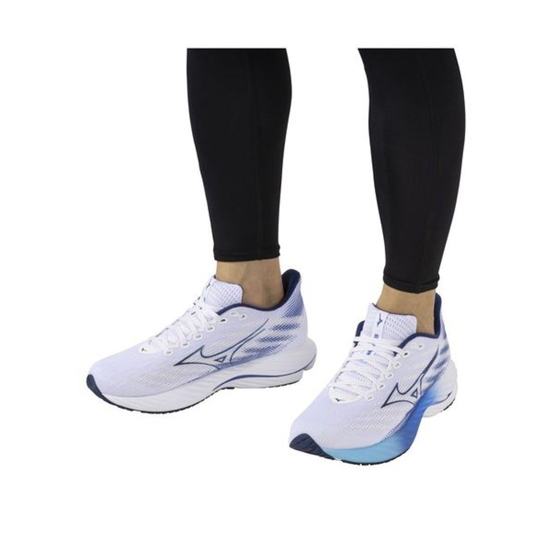 ミズノ MIZUNO ウエーブライダー28 （ホワイト×ネイビー×ブルー
