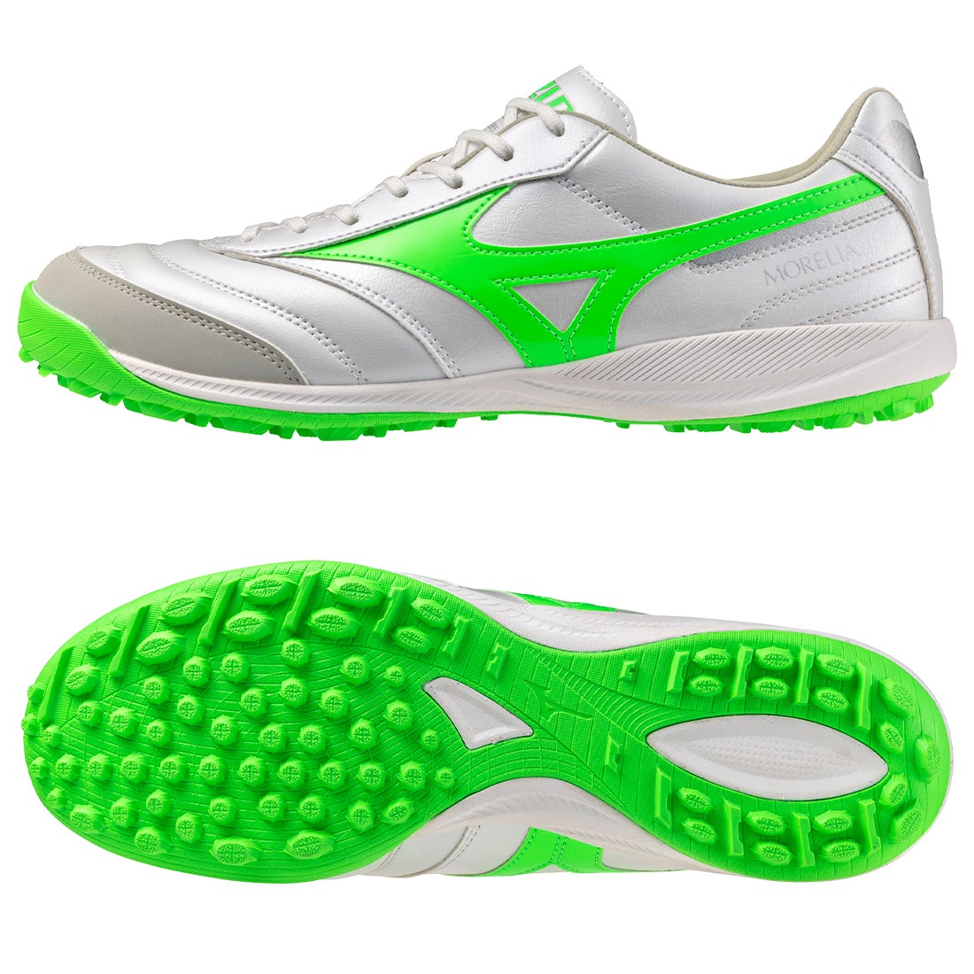 MIZUNO ミズノ モレリア SALA PRO TF(ホワイト×グリーン) Q1GB251337