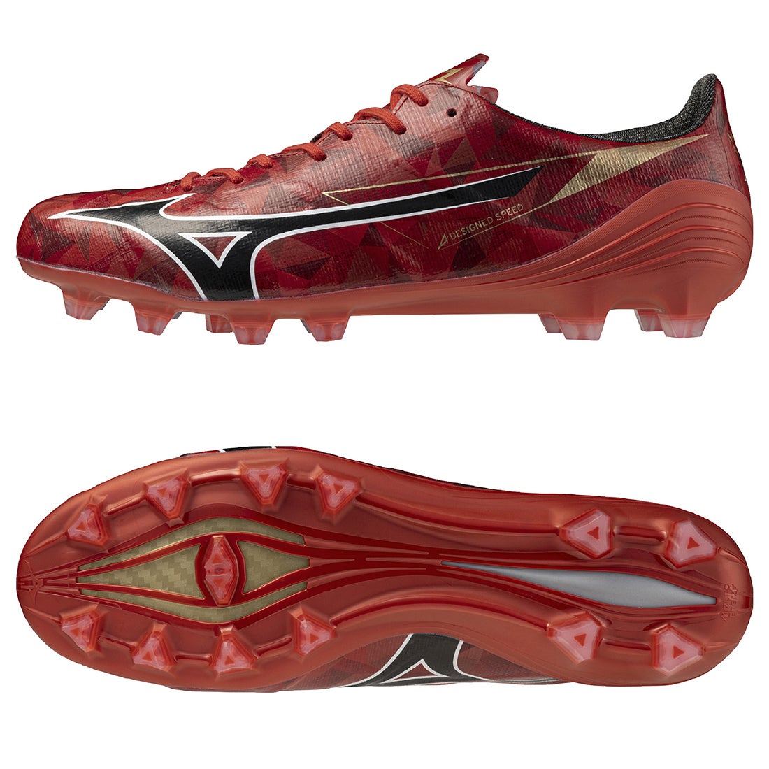 MIZUNO ミズノアルファ2 ELITE(レッド×ブラック) P1GA256260 サッカー