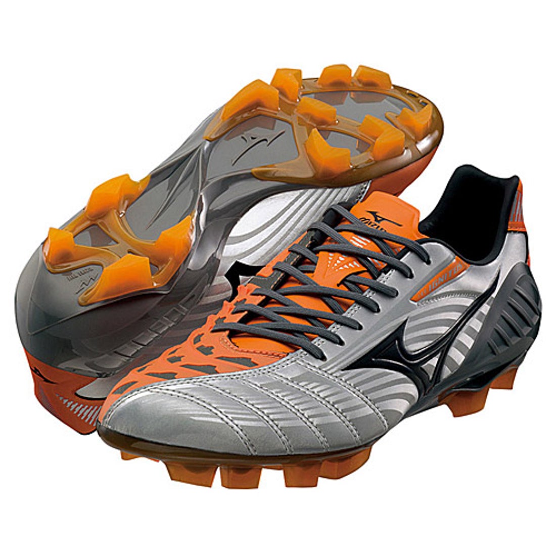 MIZUNO ミズノ ウエーブ イグニタス 3 MD(シルバー×オレンジ