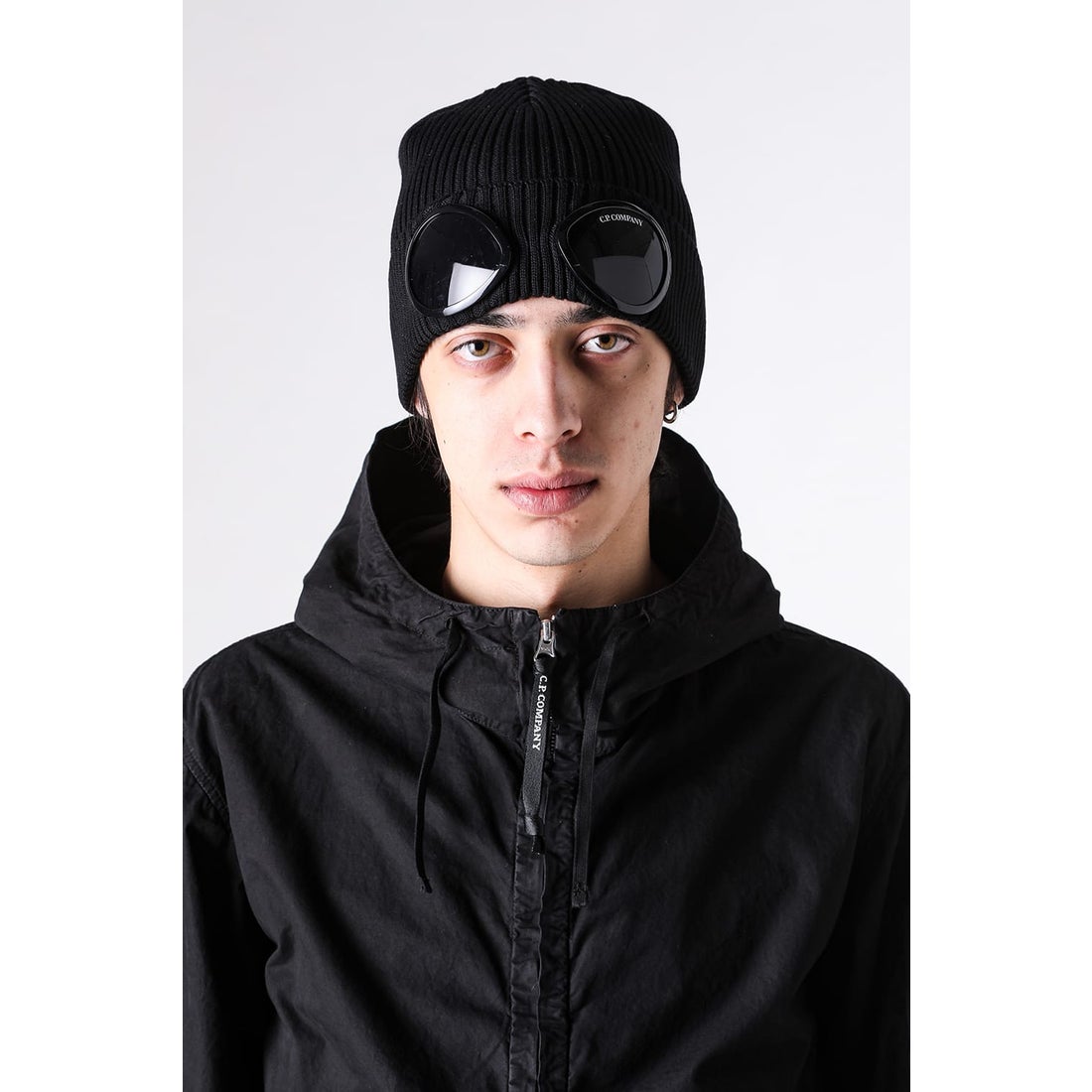 シーピーカンパニー C.P. COMPANY Cotton Goggle Beanie （Black