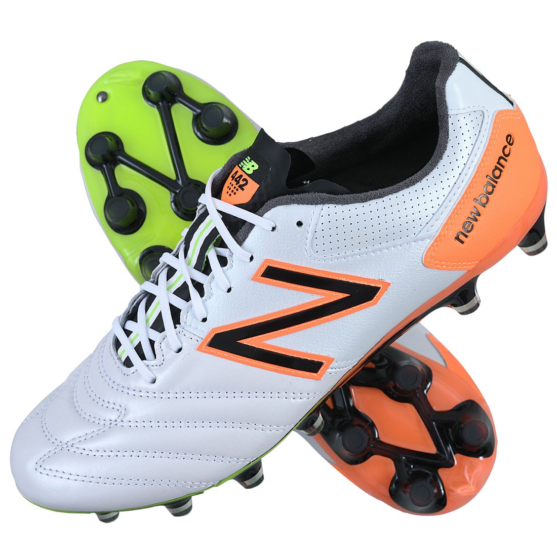 New Balance ニューバランス 442 PRO HG ウィズ：2E(ホワイト×オレンジ