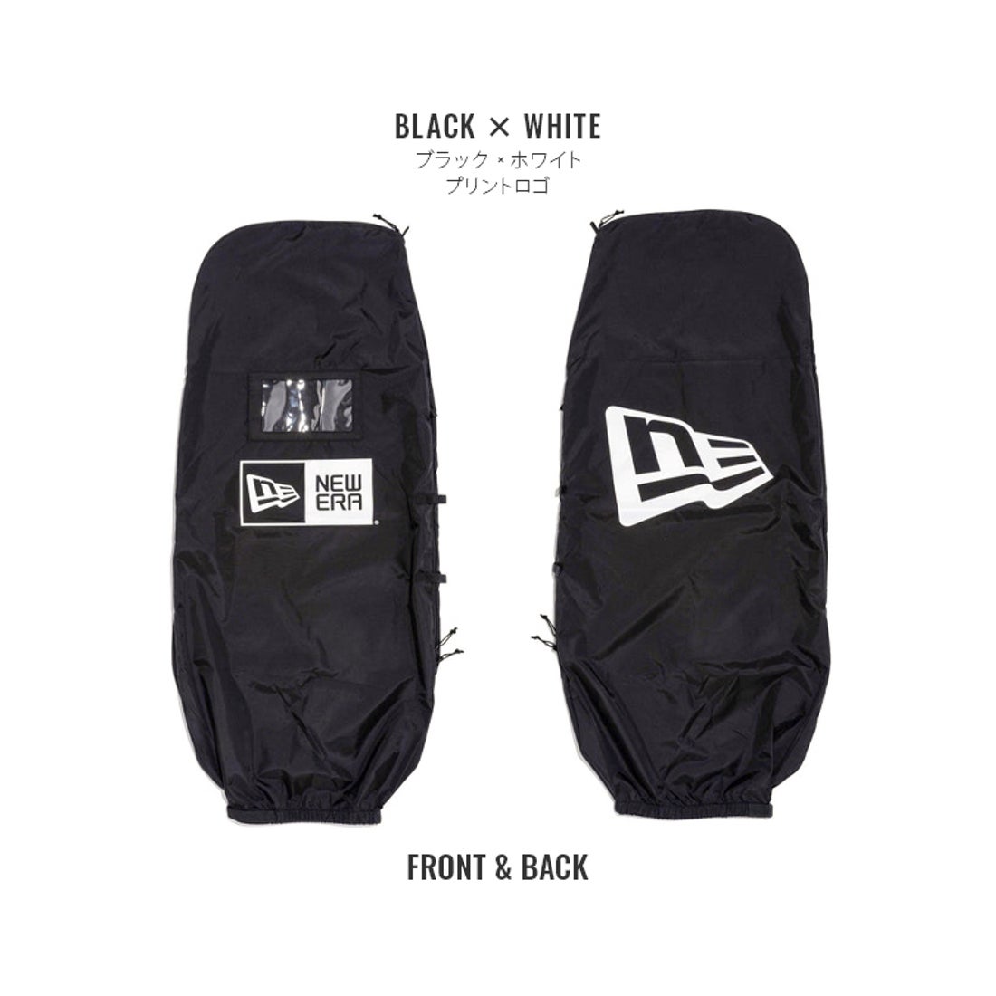 美品】NEW ERAスタンド付きゴルフバッグ ／ブラック.ホワイト