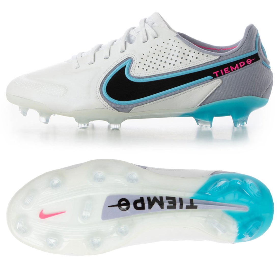 NIKE ナイキ レジェンド 9 エリート FG(ホワイト×ブラック×ブルー