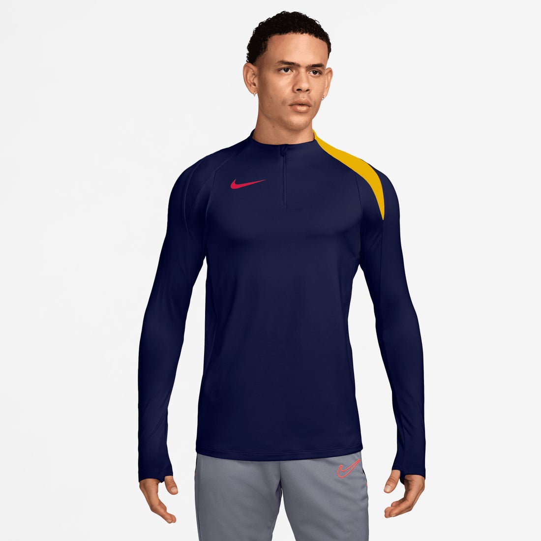 NIKE ナイキ Dri-FIT ストライク ドリルトップ T90(ネイビー×オレンジ
