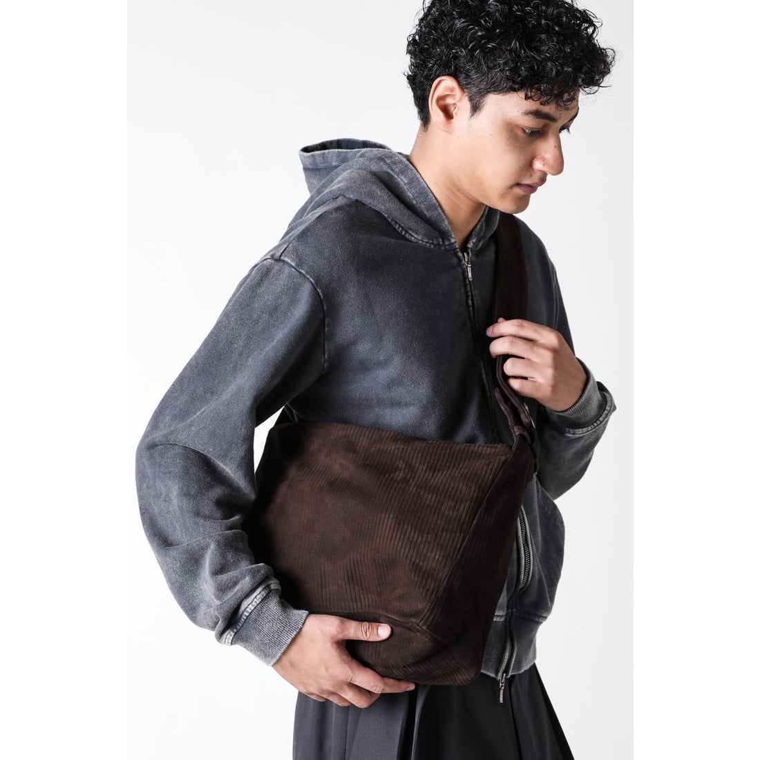 Omar Afridi Oscar Bag （Dark Brown Stripe） - Osaka / Kyoto