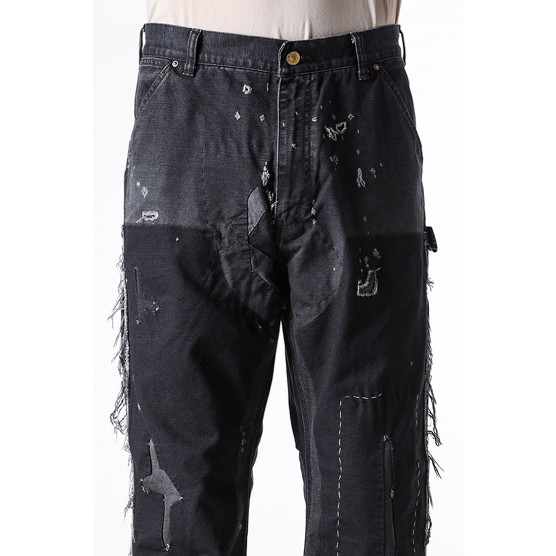 パンツ BLACK EYE PATCH DOUBLE KNEE DUCK PANTS OE LOGO DOUBLE KNEE