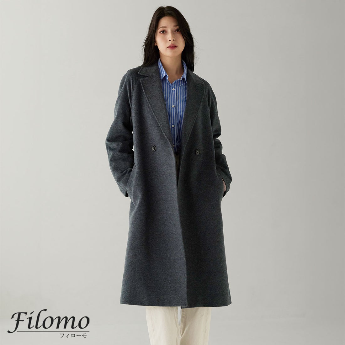 フィローモ Filomo [Filomo]カシミヤブレンドウールチェスターコート