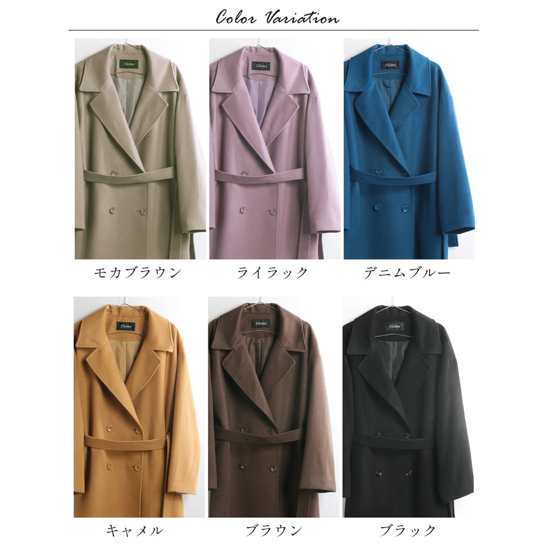 美品 【着丈111㎝】 ダブルチェスターコート カシミヤ100% キャメル 11