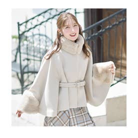 トッコクローゼット tocco closet 2WAYファー＆ベルト付きケープライク