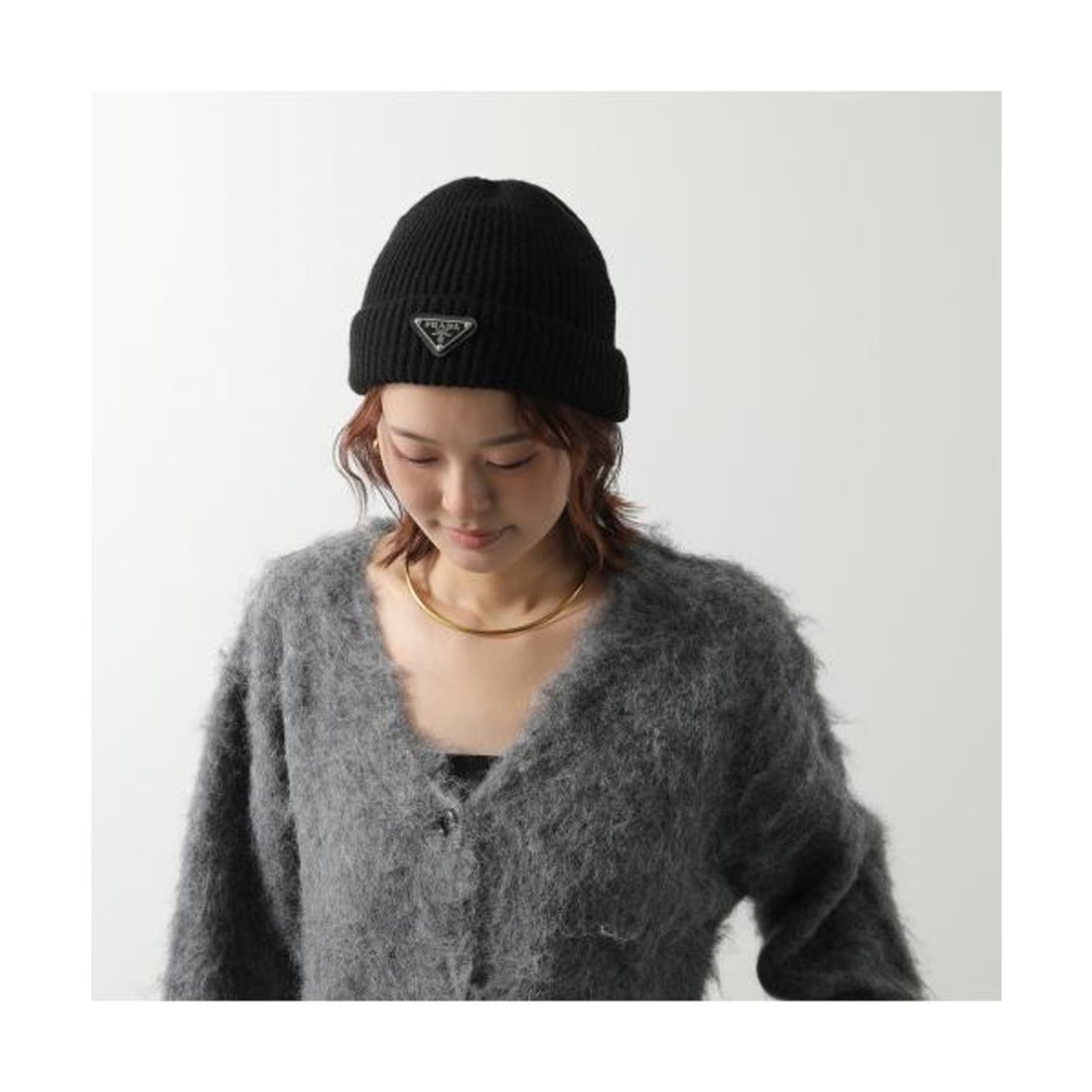 プラダ PRADA PRADA ニット帽 2HC426 3IM ウールブレンド （F0002/NERO