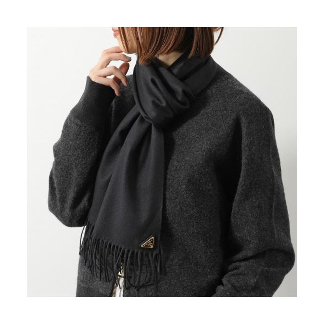 プラダ PRADA PRADA マフラー 1FS065 2COP トライアングルロゴ （F0632