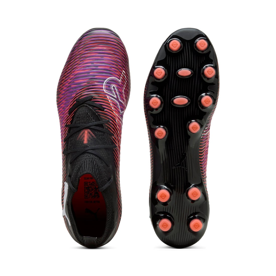 PUMA プーマ フューチャー 8 プロ HG/AG(ブラック×パープル) 108365 01