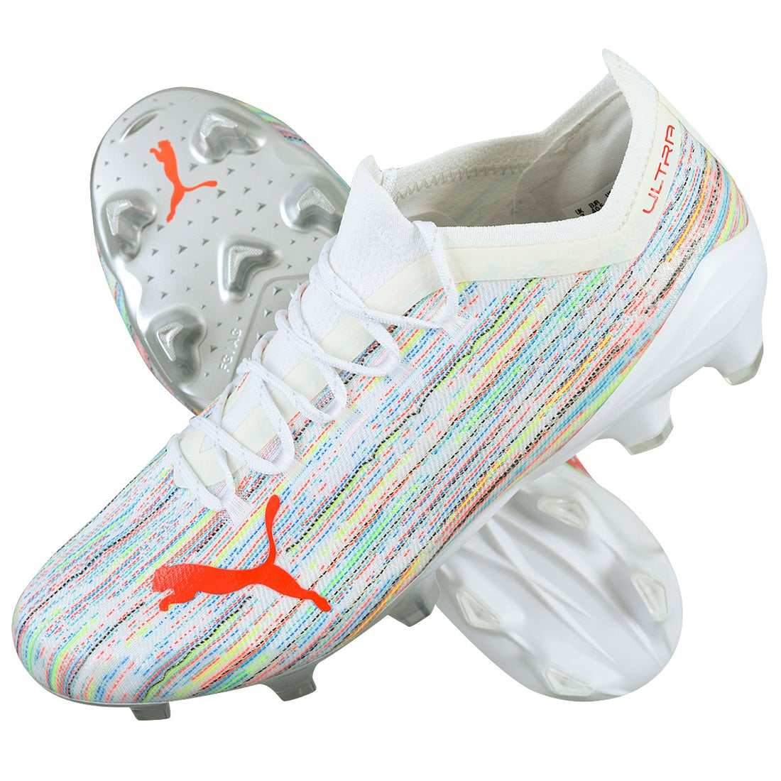 PUMA プーマ ウルトラ 1.2 FG/AG(ホワイト×レッド) 106299 04 サッカー