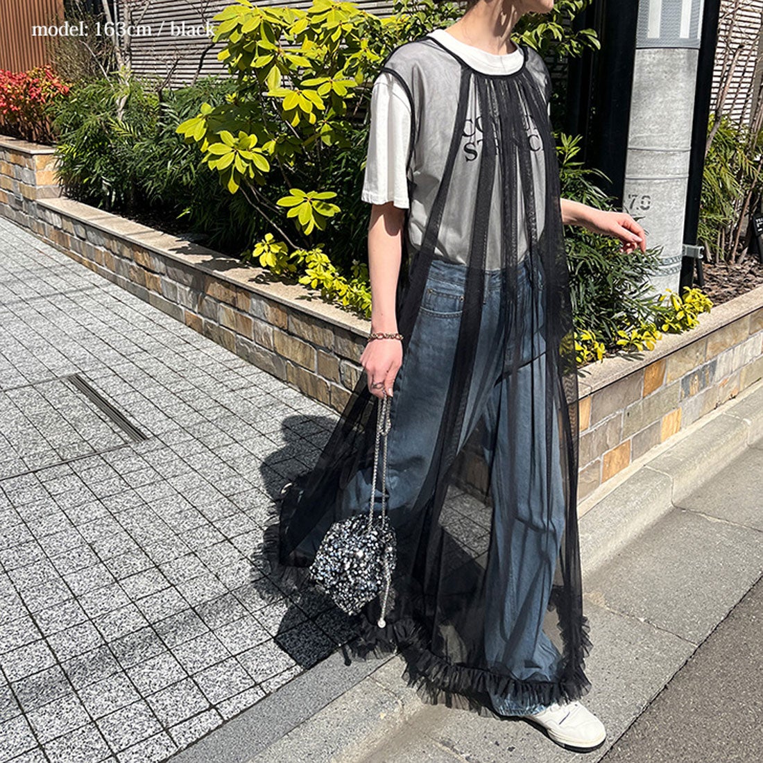 リアルスタイル REAL STYLE ワンピース レディース シアー チュール