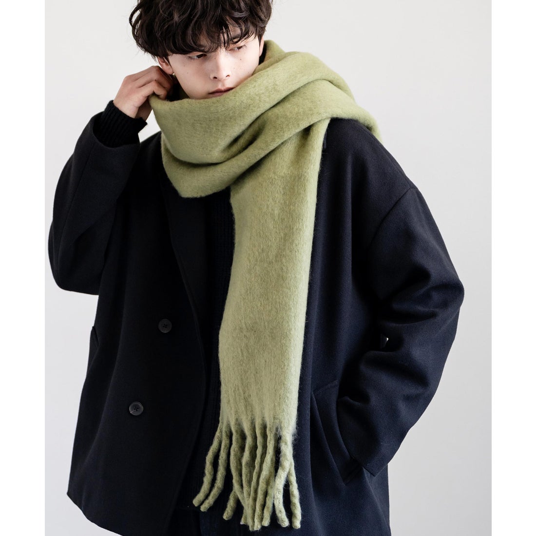 ロッキーモンロー Rocky Monroe フリンジマフラー ボリュームストール