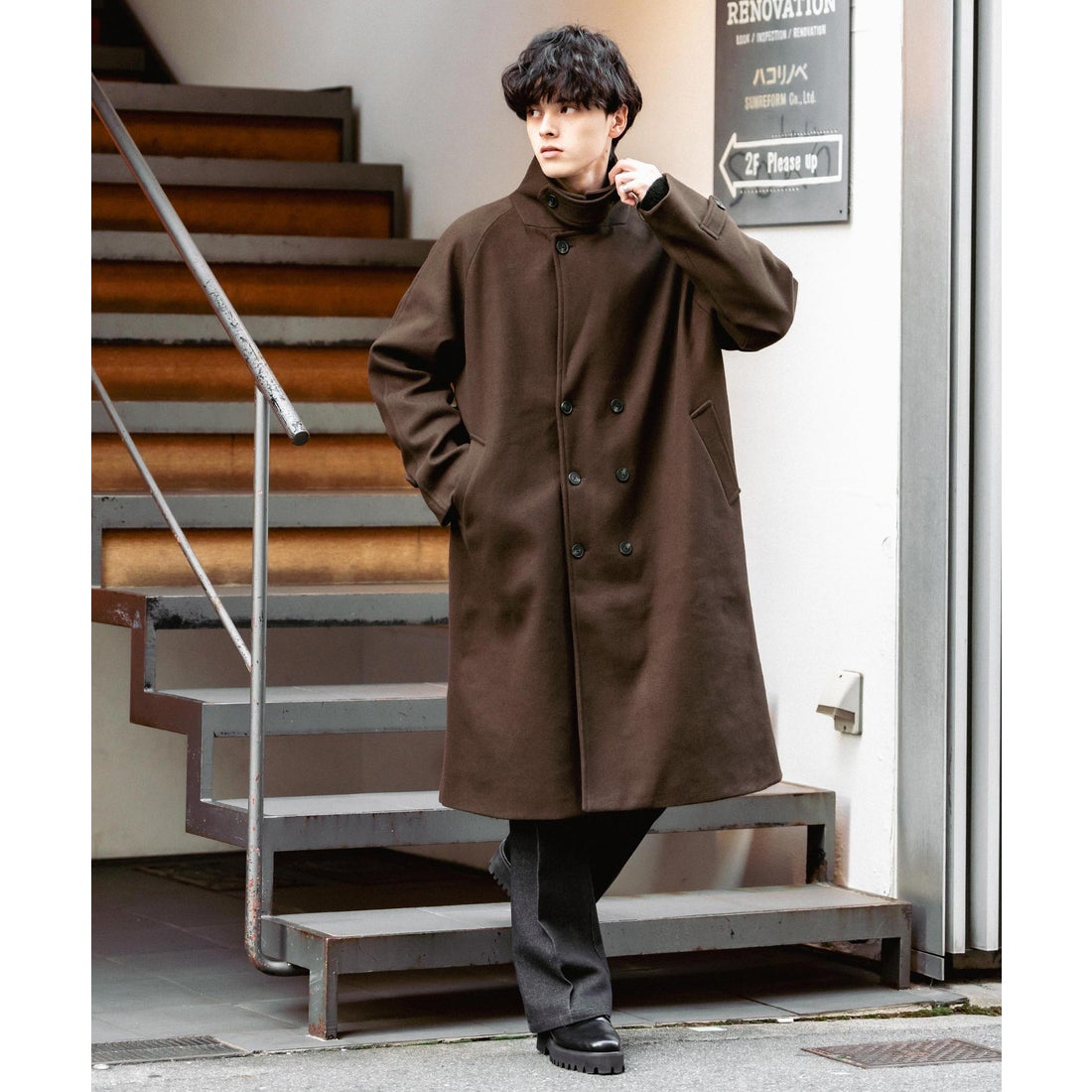 ロッキーモンロー Rocky Monroe チェスターコート ダブル ロング丈