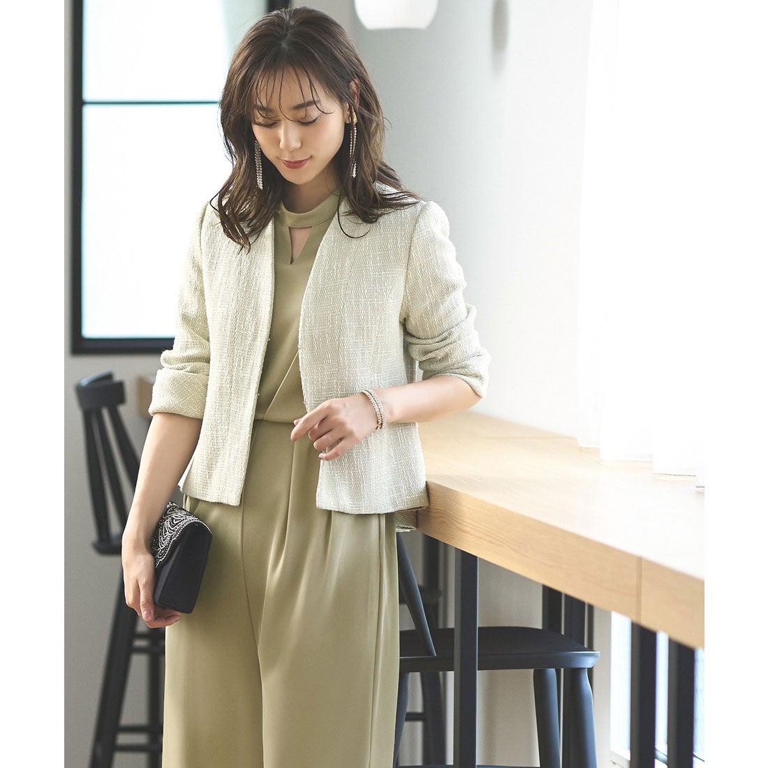 ルイルエブティック RUIRUE BOUTIQUE ノーカラージャケット