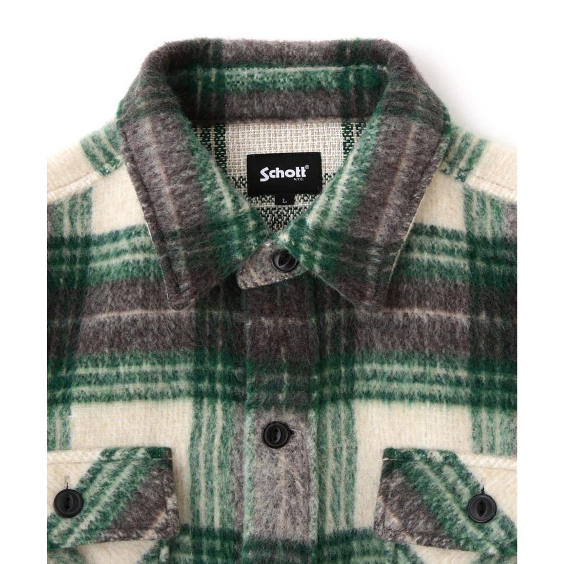 ショット Schott SHAGGY PLAID SHIRT/シャギー チェックシャツ