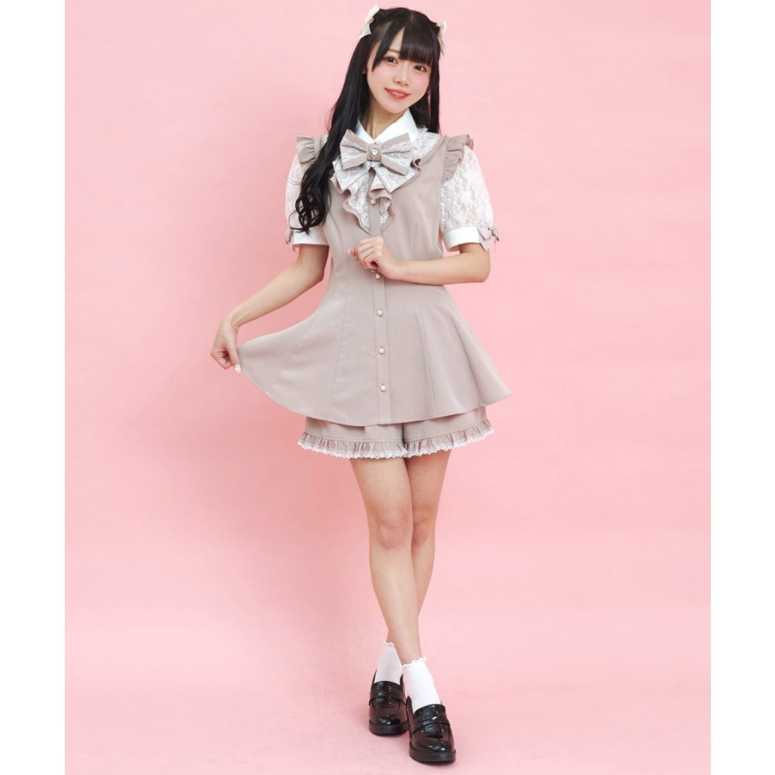 シークレットハニー Secret Honey ダブルラッフルレース半袖