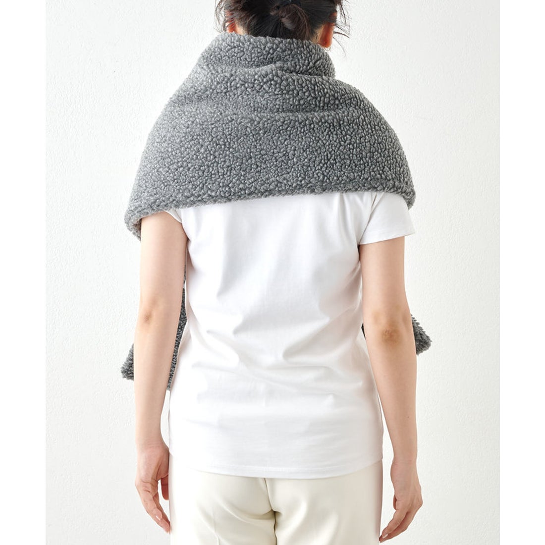 ウィムガゼット Whim Gazette 【THROW】Boa Shawl （gray