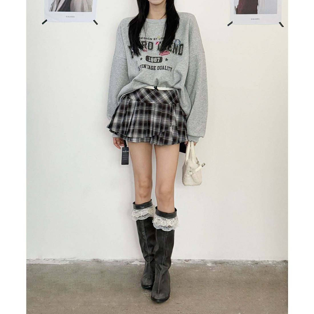 フック HOOK HOOK for girls チェック柄プリーツミニスカート