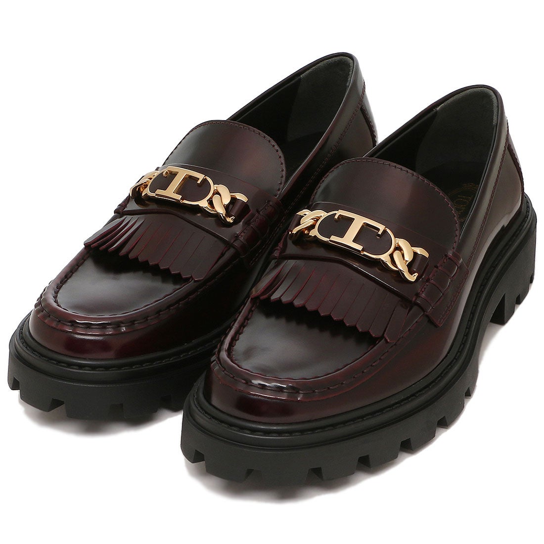 トッズ TOD'S ローファー オックスフォード Tチェーン フリンジ