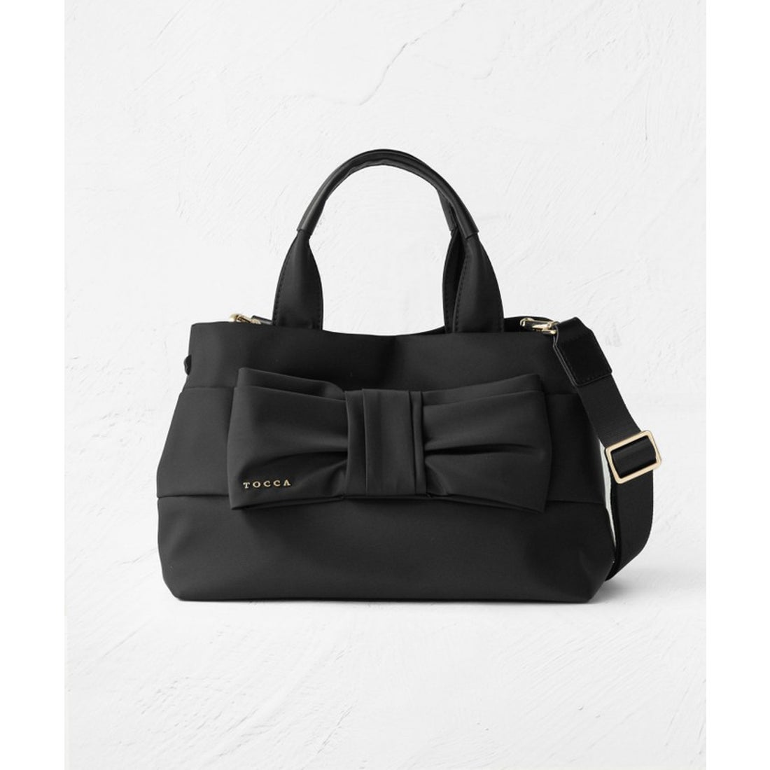 トッカ TOCCA TIED RIBBON NYLONBAG バッグ （ブラック系