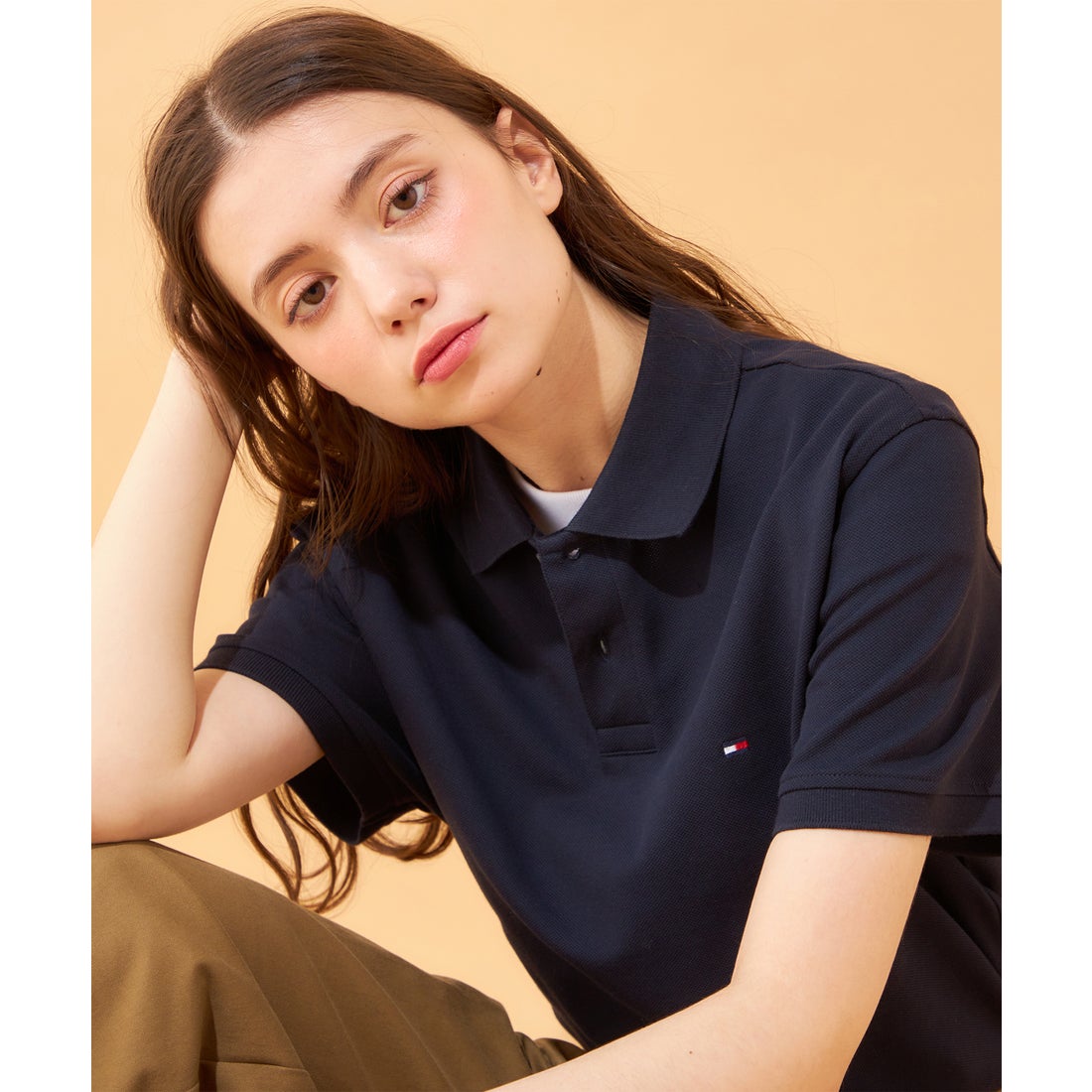 トミー ヒルフィガー TOMMY HILFIGER レギュラーポロシャツ （ネイビー