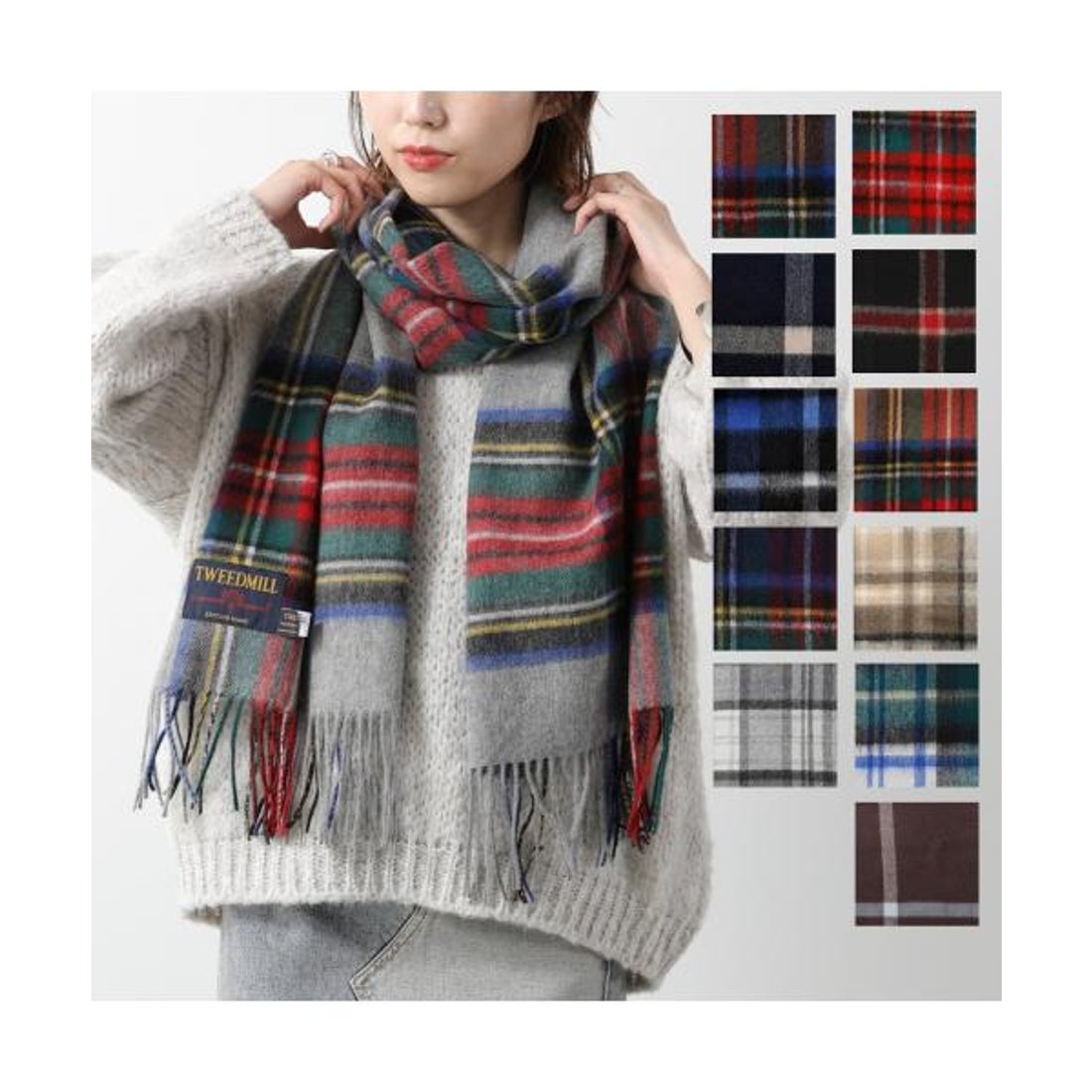 ツイードミル TWEEDMILL TWEED MILL マフラー Lambswoo Knes Rug