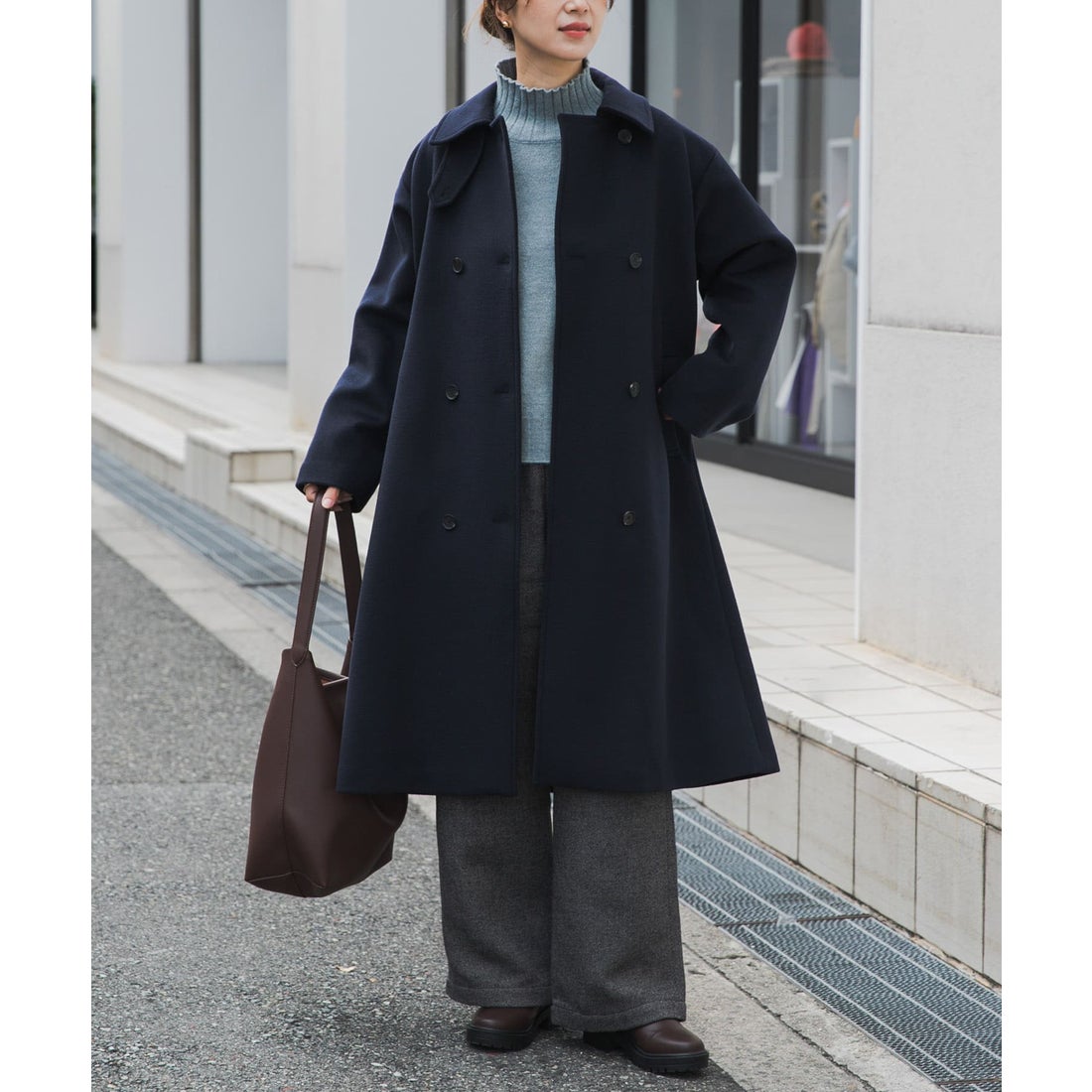 アーバンリサーチ ドアーズ URBAN RESEARCH DOORS ウールロングコート