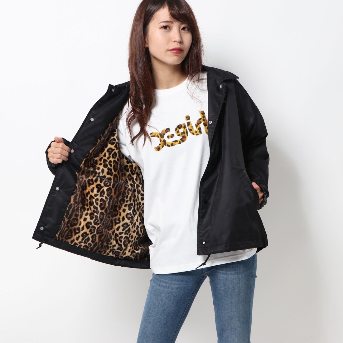 エックスガール X-girl PATCH COACH JACKET （BLACK） -靴