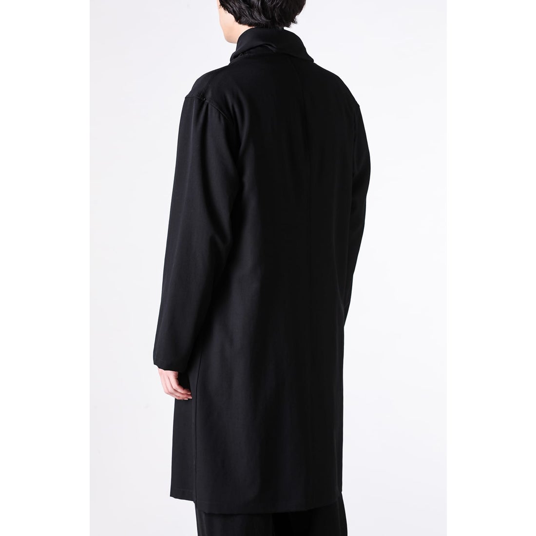 Yohji Yamamoto POUR HOMME Coat with a stole （Black） -FASCINATE