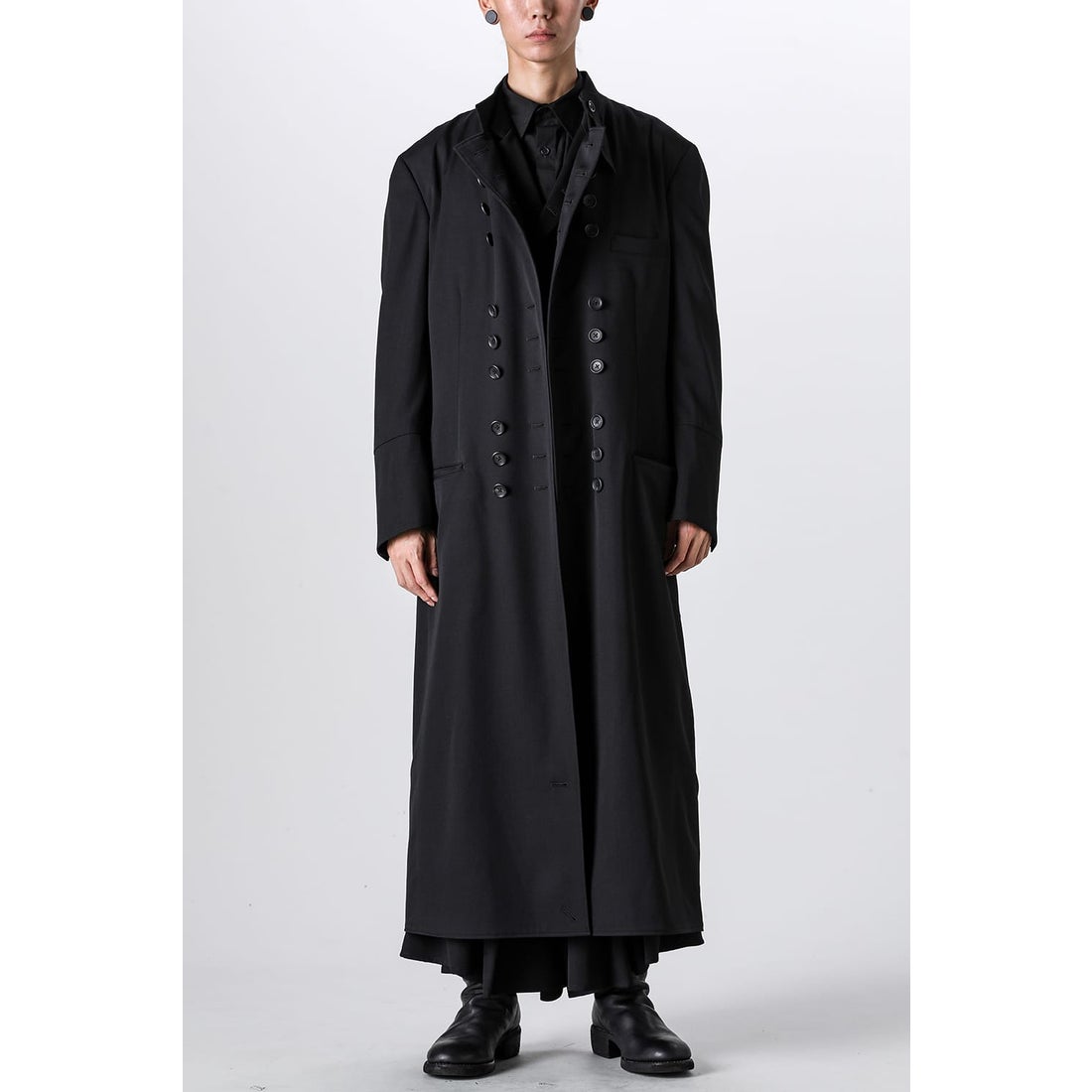 Yohji Yamamoto POUR HOMME W-Stand 20 Blouse Jaket （Black） -FASCINATE