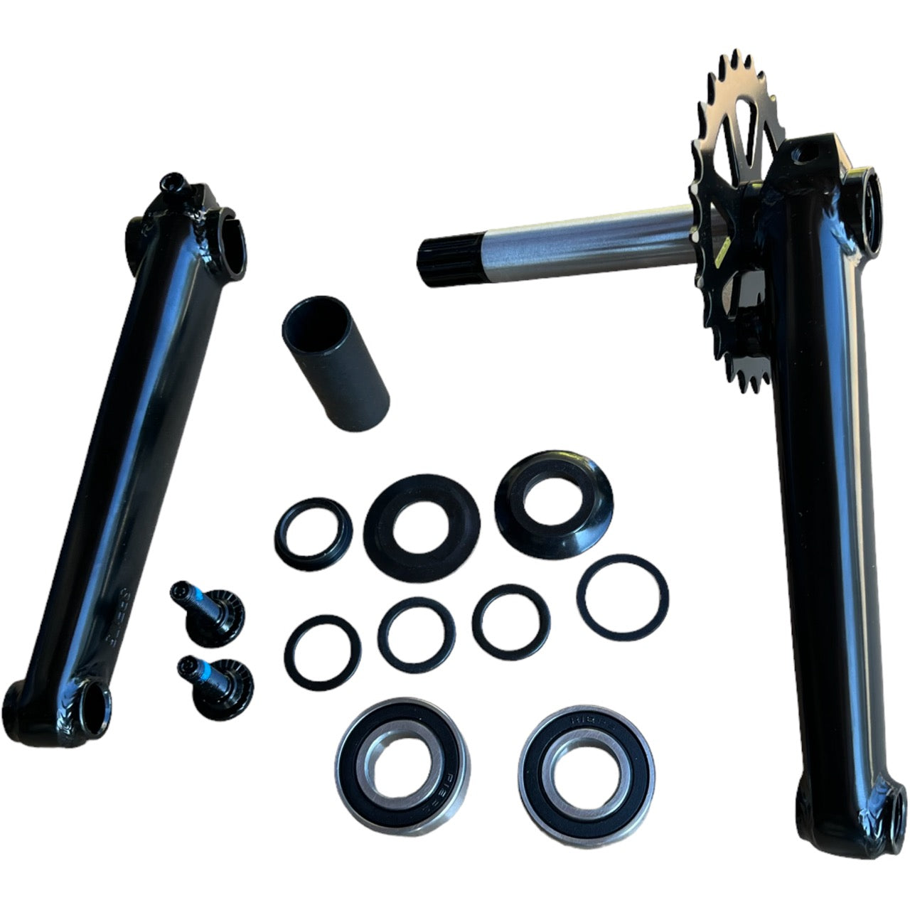 Hawkeye Bmx Crankset 19mm Matte Black | Sgvbicycles – SGV Bicycles