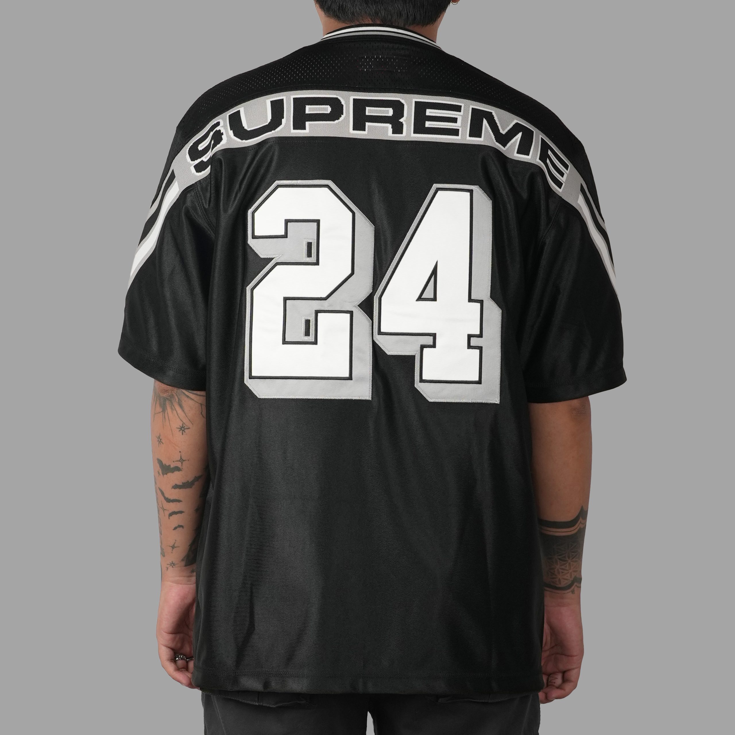 Supreme Jacquard Rib Football Jersey Black | Senikersku
