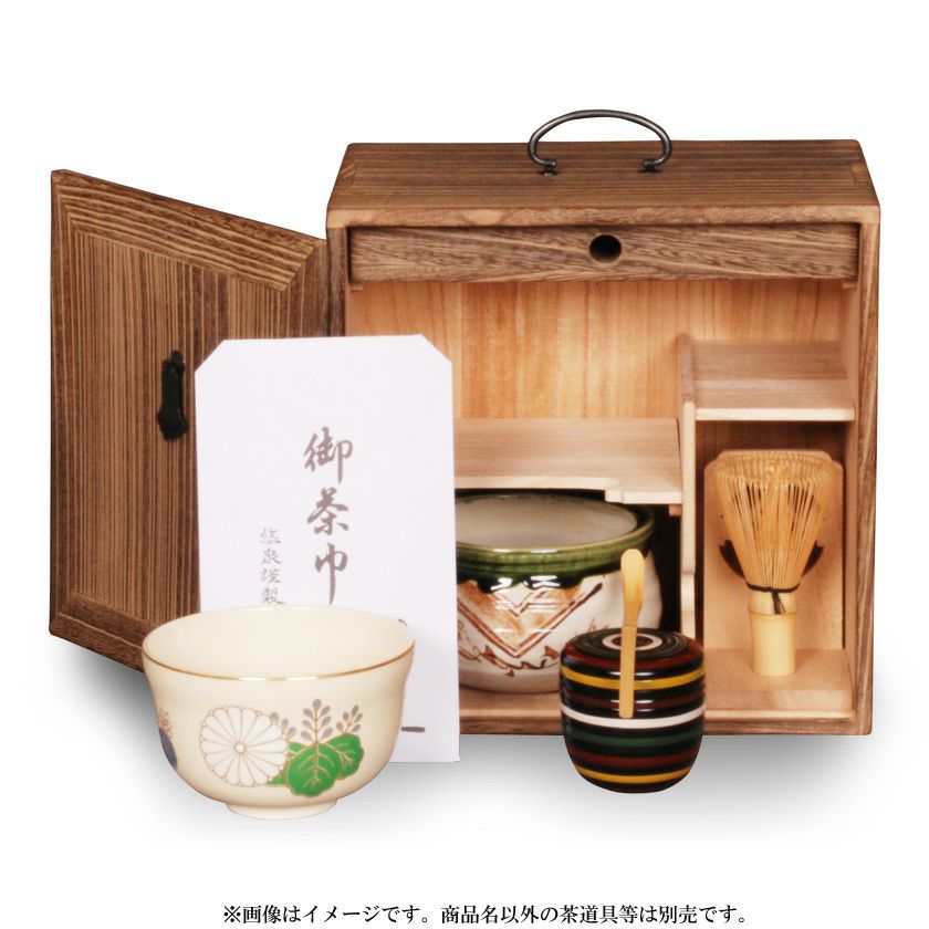 茶道具 水屋道具（みずやどうぐ） 8寸5分 色紙箱 焼桐○写真は使用例