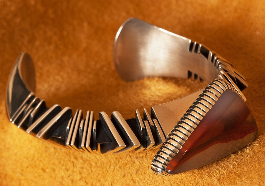 Isaiah Ortiz, Red Fox Agate, Bracelet – Sedona Indian Jewelry